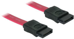 Delock SATA piros, egyenes/egyenes csatl. , 30 cm-es összekötő kábel (84247) (84247) - flylite