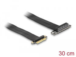 Delock PCI Expressz riser kártya x4 apa - x4 szlot 90 -os szögben kábellel 30 cm hosszú (88025) (88025) - flylite