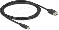 Delock USB 2.0 kábel USB Type-C apa EASY USB Type-A anya, 2 m (81537) - flylite