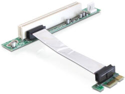 Delock Riser kártya PCI Express x1 > PCI 32Bit 5 V rugalmas kábellel 9 cm balra behelyezve (41856) (41856)