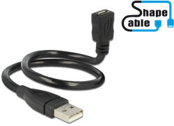 Delock USB 2.0 Type-A apa > USB 2.0 Micro-B anya kábel 35 cm (83921) (83921) - flylite