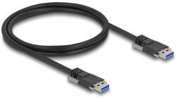 Delock USB 5 Gbps kábel A-típusú apa - A-típusú apa 19 mm-es csavar távolsággal 1 m, fekete (80997) - flylite