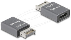Delock Adapter USB 10 Gbps E-típusú A apa -USB Type-C anya fém (67234) - flylite