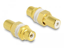 Delock Audio adapter RCA anya-anya installációhoz fehér gyűrűvel (64141) - flylite