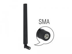 Delock LTE antenna SMA-dugó 1, 9 - 2, 3 dBi irányított, csuklós csatlakozó, fekete (12635) (12635)