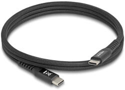 Delock USB 2.0 kábel USB Type-C apa apa mágneses textil borítással PD 3.0 60 W 1 m (81119) - flylite
