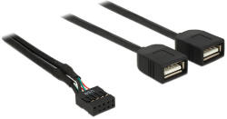 Delock USB kábel tűfejes anya > 2 x USB 2.0 A-típusú anya 40 cm (83823) - flylite
