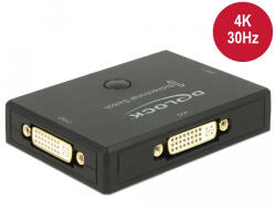 Delock DVI 2 - 1 kapcsoló kétirányú 4K 30 Hz (18751) - flylite