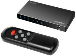 LogiLink HDMI kapcsoló, 3x1 port, 4K/60 Hz, HDCP, HDR, CEC, RC (HD0062)