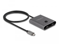 Delock USB 10 Gbps USB Type-C kapcsoló 2 az 1-ben Kétirányú 8K (11500) (11500) - flylite