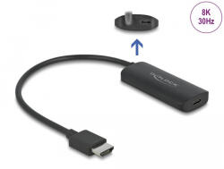 Delock adapter HDMI-A csatlakozó USB Type-C csatlakozóaljzathoz (DP Alt mód) 8K (64212) - flylite
