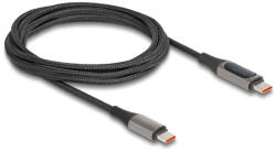 Delock USB-C kábel tápmérővel PD 3.0 100 W 2 m (86809) (86809)