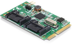 Delock DL95233 2 x SATA 6 Gb/s portos MiniPCIe kártya (95233) - flylite