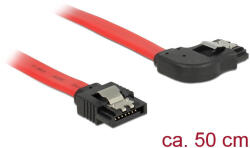 Delock 6 Gb/s sebességet biztosító SATA-kábel egyenes > jobbra néző SATA 0, 5m (83969) (83969)