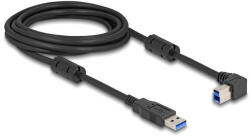 Delock USB 5 Gbps kábel A-típusú apa - B-típusú apa 90 jobbra hajlítva 3 m (81110) - flylite