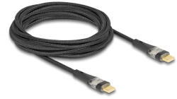 Delock Adat és gyors töltő kábel USB 2.0 USB Type-C apa-aoa átlátszó PD 3.0 100 W 3 m (80765) (80765) - flylite
