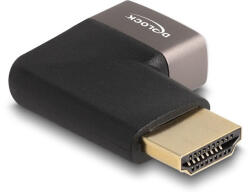 Delock HDMI adapter apa - anya 90 jobbra hajlítva 8K 60 Hz szürke fém (60084) - flylite