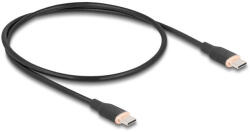 Delock USB 2.0 kábel USB Type-C dugó - dugó PD 3.0 60 W 0, 5 m fekete Szilikon (81237) - flylite
