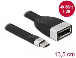 Delock FPC lapos csík kábel USB Type-C - DisplayPort (DP Alt Mode) 4K 60 Hz 13, 5 cm (86731) - flylite