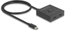 Delock USB 10 Gbps USB Type-C kapcsoló fekete (18911) (18911) - flylite
