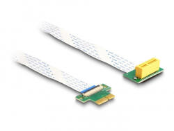 Delock PCI Expressz riser kártya x1 apa - x1 szlot 90 -os szögben FPC kábellel 15 cm hosszú (88021) (88021) - flylite
