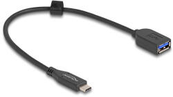 Delock USB 10 Gbps koax kábel USB Type-C apa A-típusú anya 25 cm hosszú (60567) (60567)