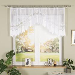 Markizeta MODESTA Marquise függöny, 250x80 cm, fehér, virágos és geometrikus minta (017173/FBL/001/250080/1)