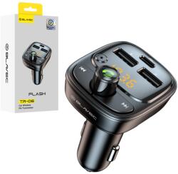 Blavec FM Transmitter Flash TR-06 MP3, Bluetooth - 2xUSB + Type C - PD 30W (TFMFTR06-B) fekete