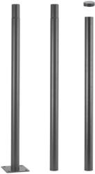 Brilagi - Tijă metalică pentru stâlp de iluminat exterior, 3 m, diametru 58 mm, gri (BG3820)