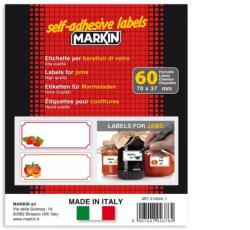 MARKIn Etichete pentru Borcane Markin 70x37MM 60 Bucati Alb (ETI060)