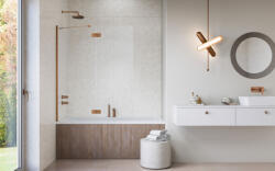 Radaway Essenza Brushed Copper ? PND II ? szálcsiszolt réz kádparaván? 110 átlátszó balos