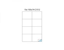 MARKIn Etichete Adezive fara Margini Markin C/512 105x74MM 800 Bucati / Cutie Alb (2723)