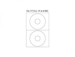 MARKIn Etichete Speciale Adezive Markin A/463 Diametru 117.5MM 200 Bucati Alb (2718)