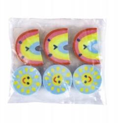 Signature 6 darabos többszínű radírkészlet, nap és szivárvány mintával, 24x6 mm és 30x20x5 mm (10/3962747)