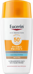 Eucerin Sun Hydro-Protect ultra könnyű színezett napozó fluid arcra SPF50+ medium árnyalat 50ml