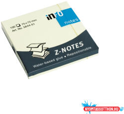 Info Notes Jegyzettömb öntapadó, 75x75mm, 'Z' Info Notes sárga (305921) - nyomtassotthon