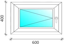  60x40 Nyíló műanyag ablak