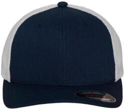 Flexfit Uniszex Sapka Flexfit Mesh Trucker 2-Tone Cap -L/XL, Sötétkék (navy)/Fehér