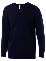 Kariban Férfi pulóver Kariban KA965 Men’S v-neck Jumper -S, Navy