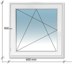 Decco 60x90 Bukó - Nyíló műanyag ablak Decco 71 profil 2 retegű üvegezés