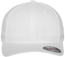 Flexfit Uniszex Sapka Flexfit Mesh Cotton Twill Trucker Cap -L/XL, Fehér