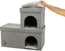 TRIXIE Kimy Cave - szövet bújó (világosszürke) macskák részére (76x72x37cm) (028-363110)