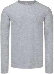 Fruit of the Loom Férfi hosszú ujjú póló Fruit of the Loom Iconic 150 Classic Long Sleeve T -4XL, Heather szürke