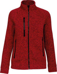 Kariban Női pulóver Kariban KA9107 Ladies' Full Zip Heather Jacket -2XL, Red Melange