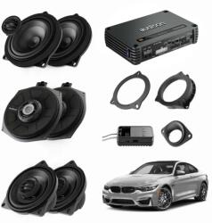 Audison Boxe auto Pachet sistem audio Plug&Play Audison dedicat BMW K4E X4M A4E + Amplificator AF C8.14bit + Conectica dedicata (SKU-2772517161-9732-40) - vexio