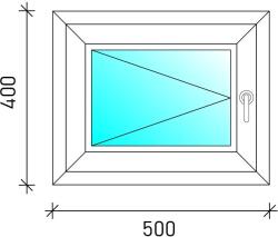  50x40 Nyíló műanyag ablak