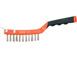 Yato Drótkefe inox kaparóval 4 soros 260 mm (YT-6339) (YT-6339) - fetis