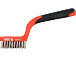 Yato Drótkefe inox 3 soros 180 mm (YT-6337) (YT-6337) - fetis