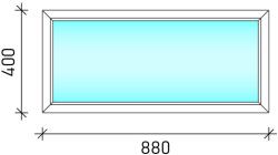  90×40 Fix felülvilágító műanyag ablak