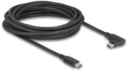 Delock Aktív USB 10 Gbps kábel USB Type-C apa- balra / jobbra hajlított apa 5 m 8K PD 60 W E-Markerrel (81196) - pepita